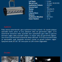 Kamera Ir Spot 220 Volt Yatay 
