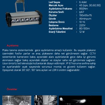 Kamera Ir Spot 220 Volt Yatay  Kamera Ir Spot 220 Volt Yatay