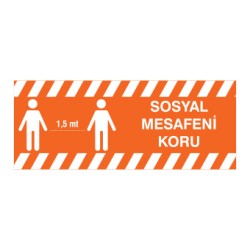 Sosyal Mesafe Koruyucu  Bant Kirmizi 
