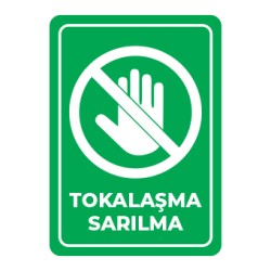 Sosyal Mesafe Tokalasma Sarilma Sticker Yesil 