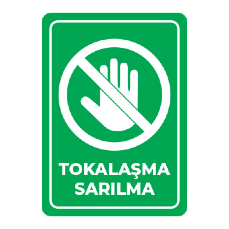Sosyal Mesafe Tokalasma Sarilma Sticker Yesil fiyat teklifi al