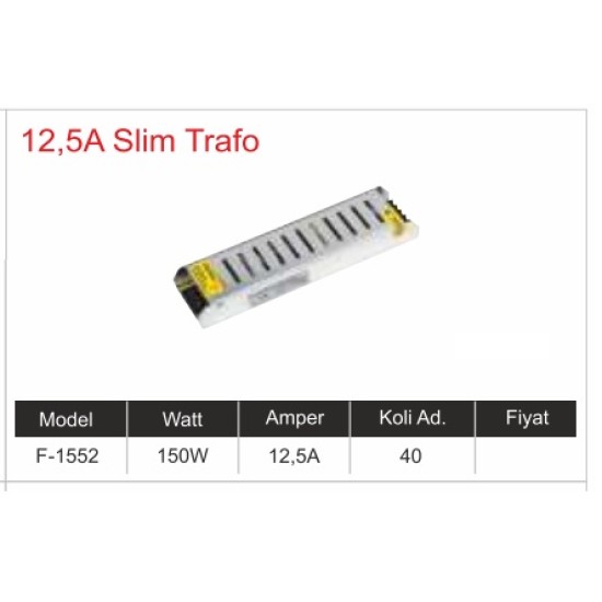 12 Volt 12,5 Amper Slim Trafo 12 Volt 12,5 Amper Slim Trafo