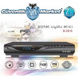 Brş-Sat B-2816 Kasalı Sd Dijital Uydu Alıcısı Tkgs Özellikli Rf Çıkışlı 