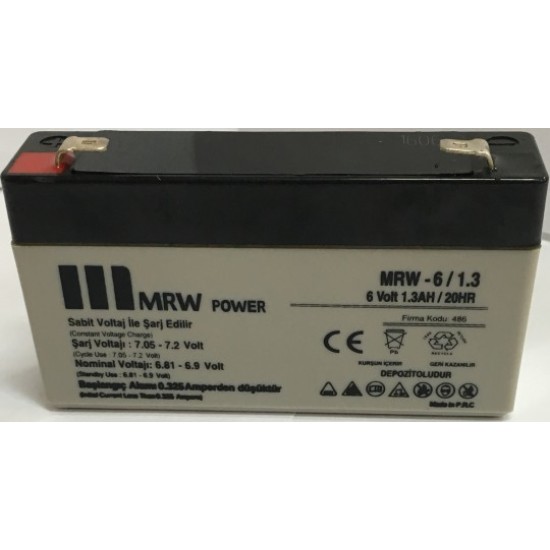 6 Volt 1.3Ah Kuru Bakımsız Akü 6 Volt 1.3Ah Kuru Bakımsız Akü