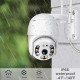 Pan Tilt Açık Güvenlik Kamerası, 1080P Ev WiFi IP Kamera, Pan Tilt Dome Gözetim Kamerası, İki Yönlü Ses Hareket Algılama Temizle Gece Görüş Onvif Su Geçirmez CCTV Kamera Desteği Max 128G SD