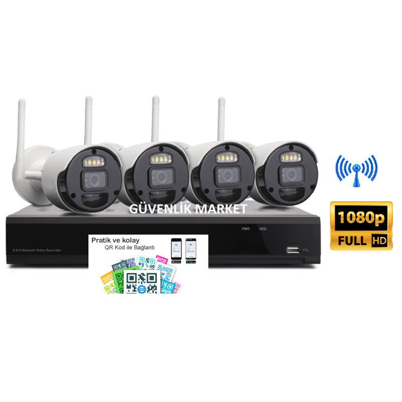 Kablosuz Güvenlik Kamera Sistemi Paketi 4 Kameralı perpa fiyat Kablosuz Güvenlik Kamera Sistemi Paketi 4 Kameralı fiyat teklifi al