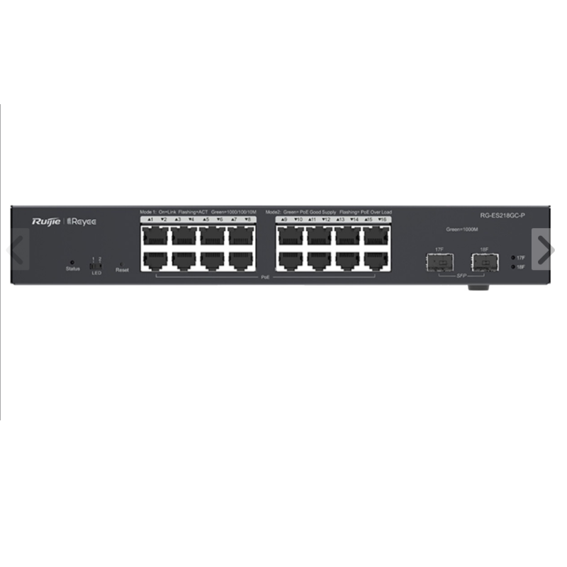 Ruijie RG-ES218GC-P 16 Port 10/100/1000 Mbps Gigabit Switch fiyat teklifi al