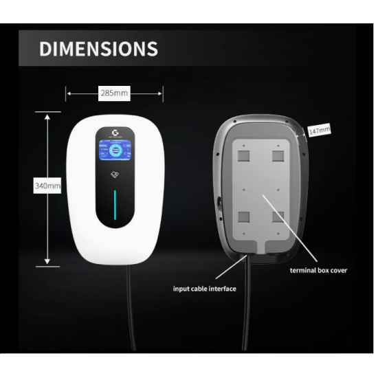 11 kW Duvar Tipi Trifaze Elektrikli Araç Şarj Cihazı 11 kW Duvar Tipi Trifaze Elektrikli Araç Şarj Cihazı