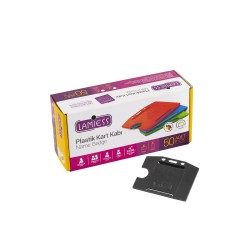Lamiess  Lms 214 Yatay Plastik Kart Kabı Gri 50'Li