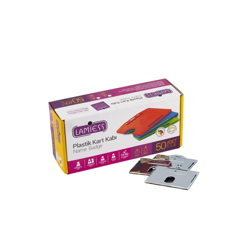 Lamiess  Lms 214 Yatay Plastik Kart Kabı Krom 50'Li perpa fiyat Lamiess  Lms 214 Yatay Plastik Kart Kabı Krom 50'Li fiyat teklifi al