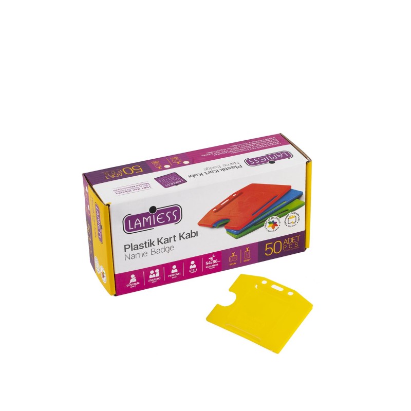 Lamiess  Lms 214 Yatay Plastik Kart Kabı Sarı 50'Li perpa fiyat Lamiess  Lms 214 Yatay Plastik Kart Kabı Sarı 50'Li fiyat teklifi al