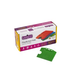Lamiess  Lms 214 Yatay Plastik Kart Kabı Yeşil 50'Li