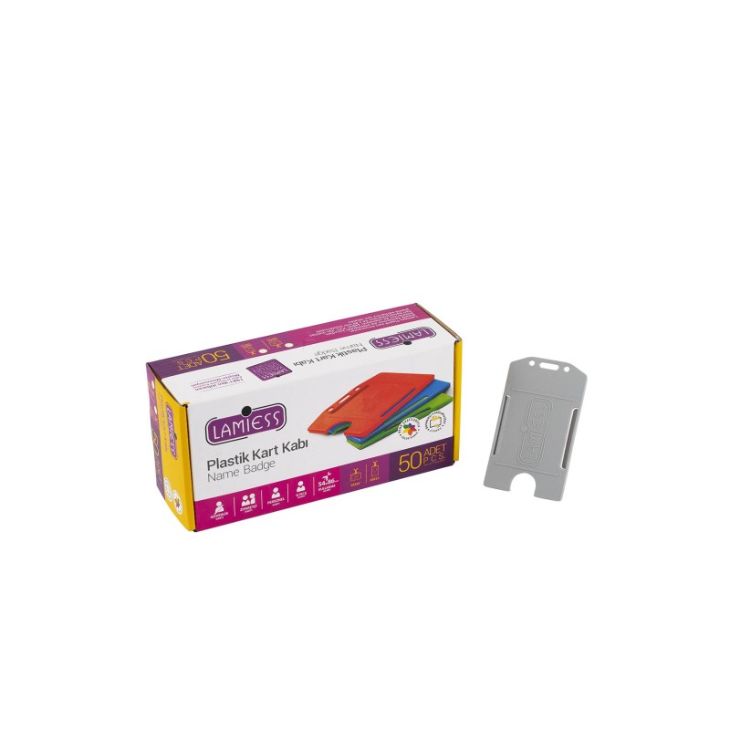 Lamiess  Lms 217 Dikey Plastik Kart Kabı Gri 50'Li perpa fiyat Lamiess  Lms 217 Dikey Plastik Kart Kabı Gri 50'Li fiyat teklifi al