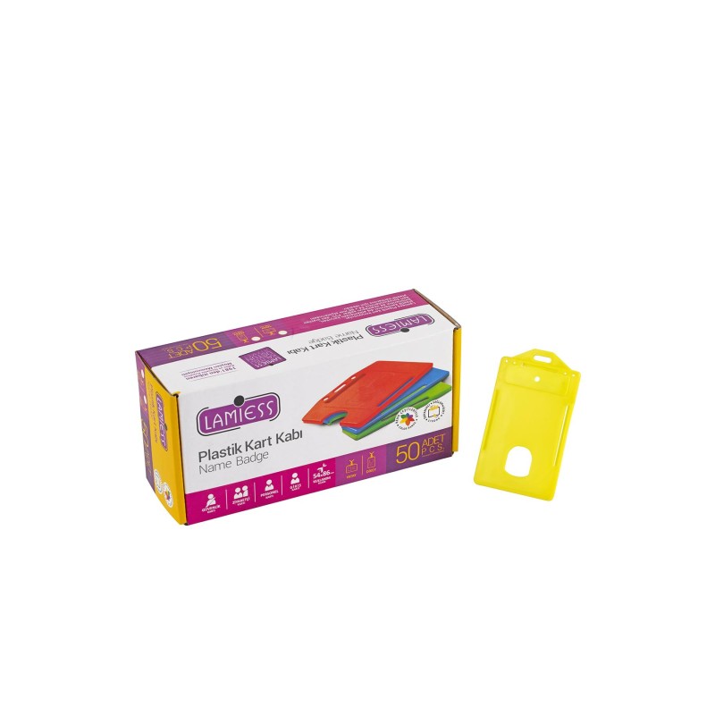 Lamiess  Lms 217 Dikey Plastik Kart Kabı Sarı 50'Li perpa fiyat Lamiess  Lms 217 Dikey Plastik Kart Kabı Sarı 50'Li fiyat teklifi al