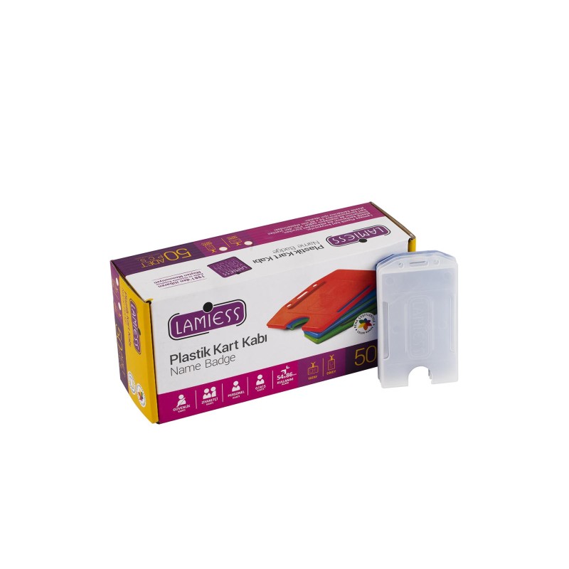 Lamiess  Lms 217 Dikey Plastik Kart Kabı Şeffaf 50'Li perpa fiyat Lamiess  Lms 217 Dikey Plastik Kart Kabı Şeffaf 50'Li fiyat teklifi al