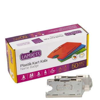 Lamiess  Lms 211 Yatay Dikey Çift Hazneli Kart Kabı Krom 25'Li Lamiess  Lms 211 Yatay Dikey Çift Hazneli Kart Kabı Krom 25'Li