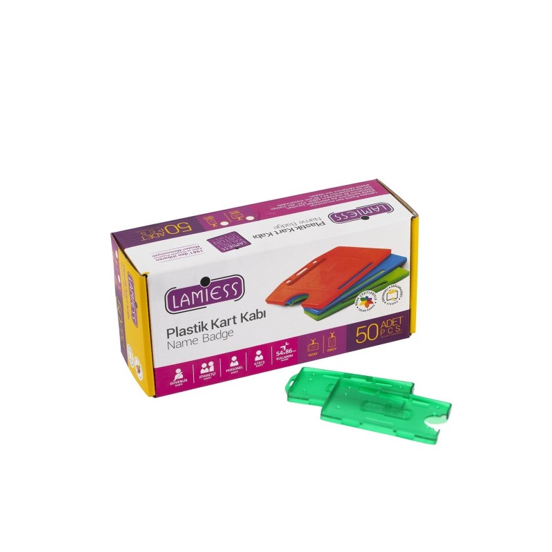 Lamiess  Lms 211 Yatay Dikey Çift Hazneli Kart Kabı Şeffaf Yeşil 25'Li perpa fiyat Lamiess  Lms 211 Yatay Dikey Çift Hazneli Kart Kabı Şeffaf Yeşil 25'Li fiyat teklifi al
