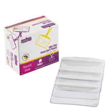 Lamiess  Lms 206 Yatay Pvc Standart Kart Poşeti Beyaz 100'Lü Lamiess  Lms 206 Yatay Pvc Standart Kart Poşeti Beyaz 100'Lü
