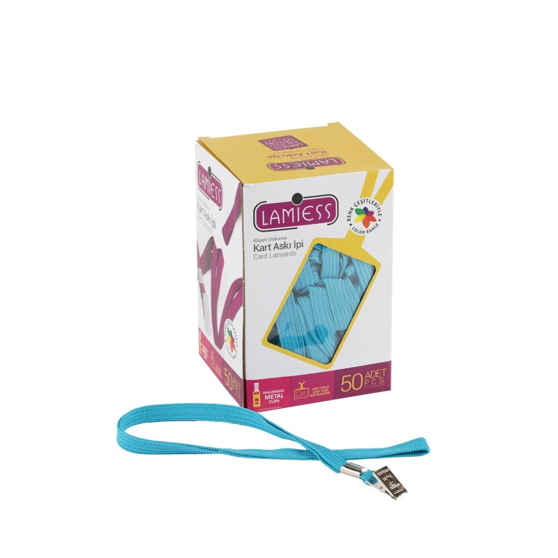 Lamiess Kart Askı İpi M.Maşalı Klipsli Açık Mavi 50'Li perpa fiyat Lamiess Kart Askı İpi M.Maşalı Klipsli Açık Mavi 50'Li fiyat teklifi al