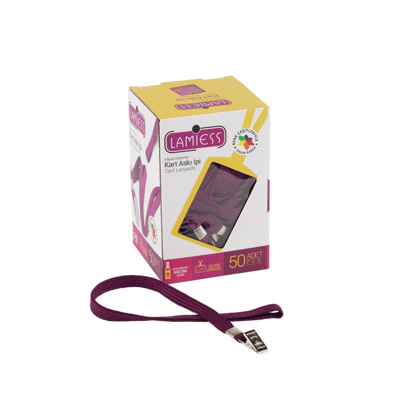 Lamiess Kart Askı İpi M.Maşalı Klipsli Bordo  50'Li perpa fiyat Lamiess Kart Askı İpi M.Maşalı Klipsli Bordo  50'Li fiyat teklifi al