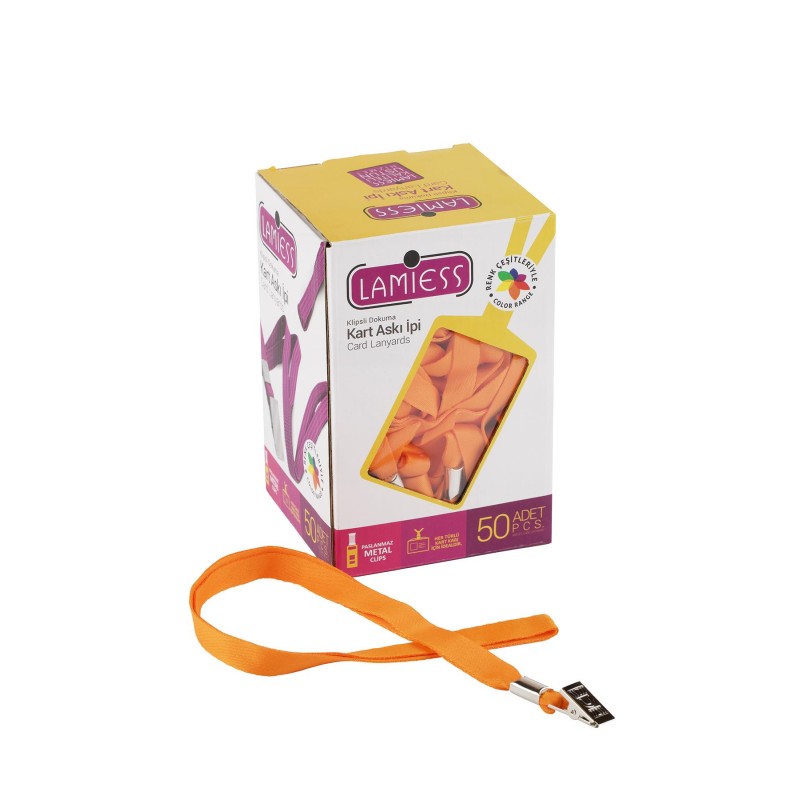 Lamiess Kart Askı İpi M.Maşalı Klipsli Fosforlu Turuncu 50'Li perpa fiyat Lamiess Kart Askı İpi M.Maşalı Klipsli Fosforlu Turuncu 50'Li fiyat teklifi al
