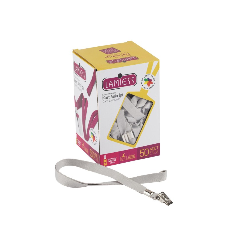 Lamiess Kart Askı İpi M.Maşalı Klipsli Gri  50'Li perpa fiyat Lamiess Kart Askı İpi M.Maşalı Klipsli Gri  50'Li fiyat teklifi al