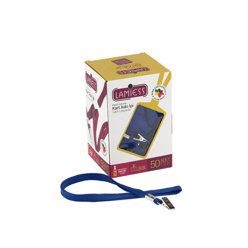Lamiess Kart Askı İpi M.Maşalı Klipsli Lacivert 50'Li perpa fiyat Lamiess Kart Askı İpi M.Maşalı Klipsli Lacivert 50'Li fiyat teklifi al