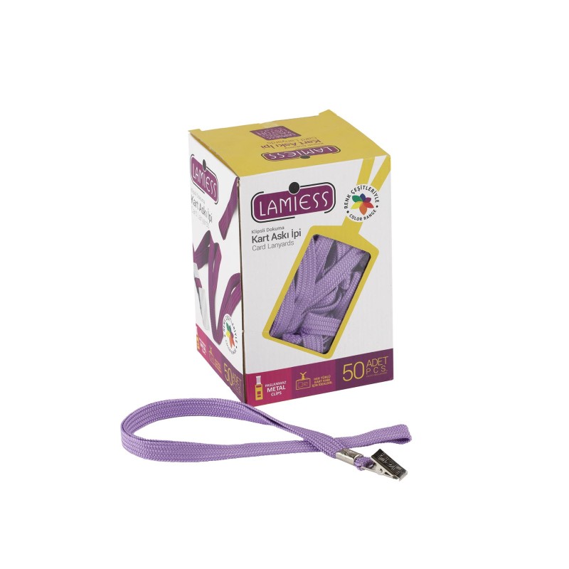 Lamiess Kart Askı İpi M.Maşalı Klipsli Mor 50'Li perpa fiyat Lamiess Kart Askı İpi M.Maşalı Klipsli Mor 50'Li fiyat teklifi al