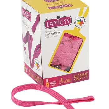 Lamiess Kart Askı İpi M.Maşalı Klipsli Pembe 50'Li Lamiess Kart Askı İpi M.Maşalı Klipsli Pembe 50'Li