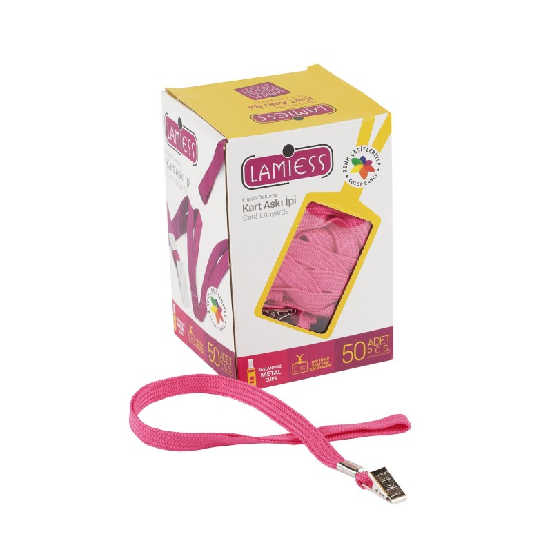 Lamiess Kart Askı İpi M.Maşalı Klipsli Pembe 50'Li perpa fiyat Lamiess Kart Askı İpi M.Maşalı Klipsli Pembe 50'Li fiyat teklifi al