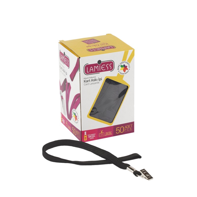 Lamiess Kart Askı İpi M.Maşalı Klipsli Siyah 50'Li perpa fiyat Lamiess Kart Askı İpi M.Maşalı Klipsli Siyah 50'Li fiyat teklifi al