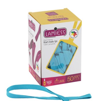 Lamiess Kart Askı İpi M.Maşalı Klipsli Turkuaz 50'Li Lamiess Kart Askı İpi M.Maşalı Klipsli Turkuaz 50'Li