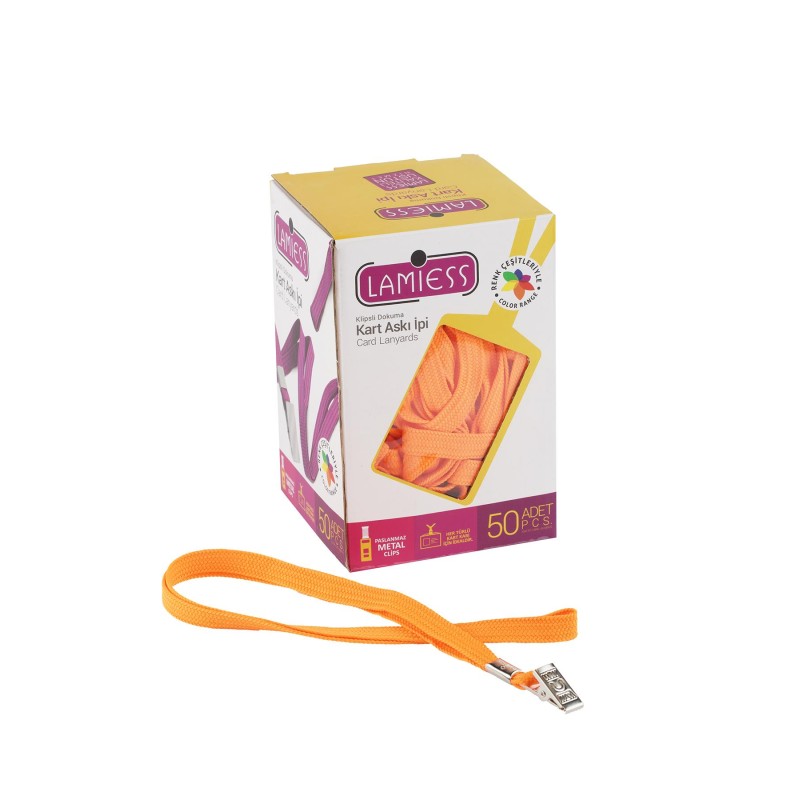 Lamiess Kart Askı İpi M.Maşalı Klipsli Turuncu 50'Li perpa fiyat Lamiess Kart Askı İpi M.Maşalı Klipsli Turuncu 50'Li fiyat teklifi al