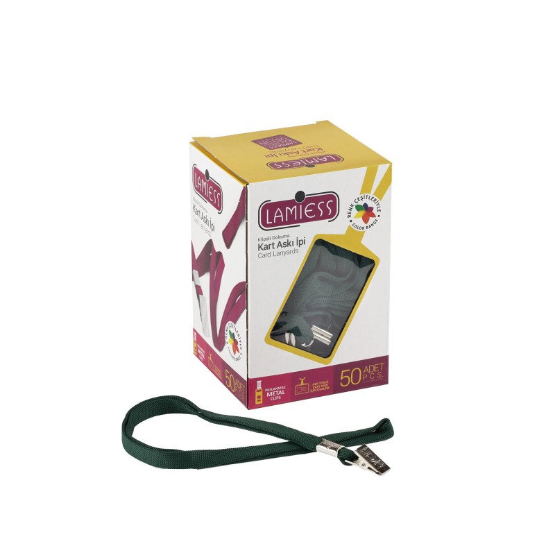 Lamiess Kart Askı İpi M.Maşalı Klipsli Yeşil 50'Li perpa fiyat Lamiess Kart Askı İpi M.Maşalı Klipsli Yeşil 50'Li fiyat teklifi al
