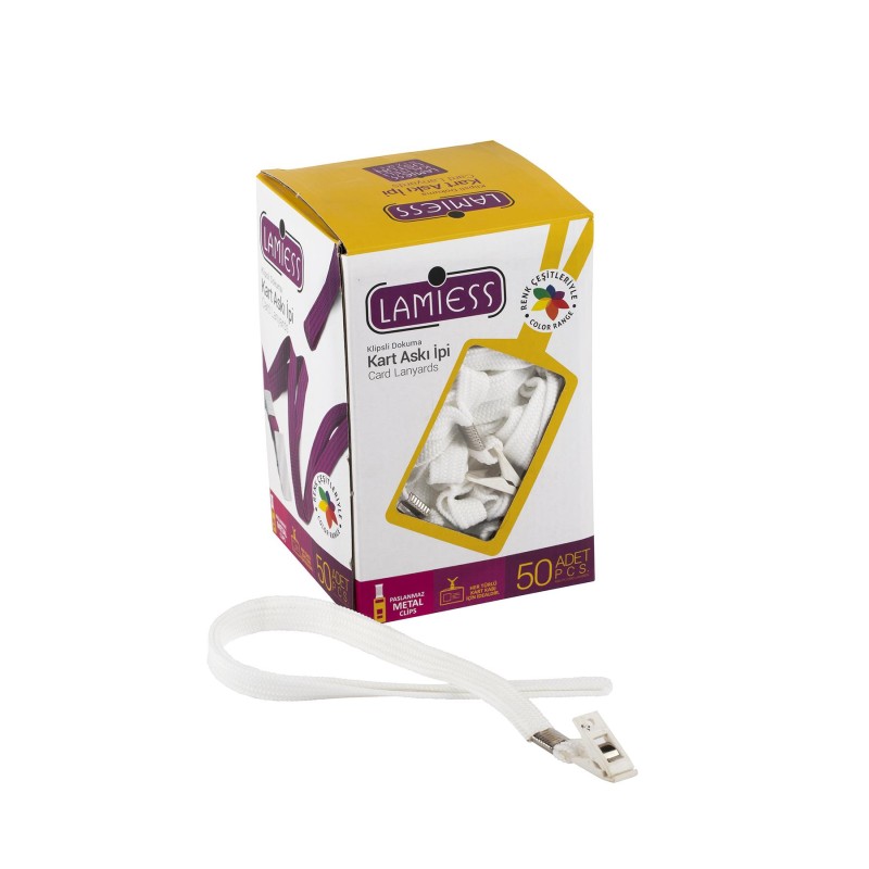 Lamiess Kart Askı İpi Plastik Klipsli Beyaz 50'Li perpa fiyat Lamiess Kart Askı İpi Plastik Klipsli Beyaz 50'Li fiyat teklifi al