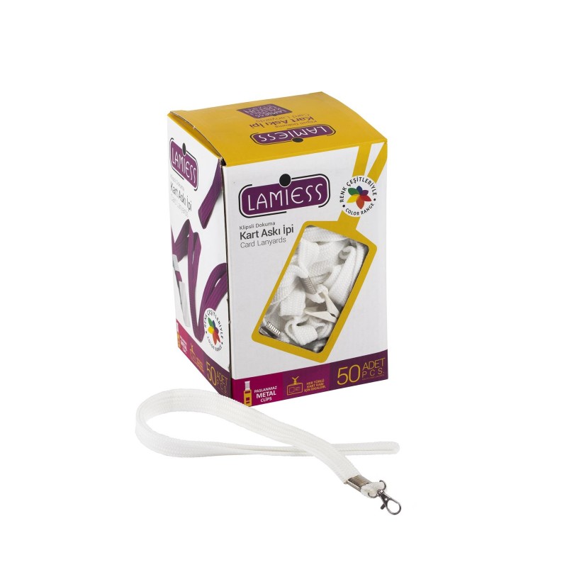 Lamiess Kart Askı İpi Paris Kancalı Beyaz 50'Li perpa fiyat Lamiess Kart Askı İpi Paris Kancalı Beyaz 50'Li fiyat teklifi al