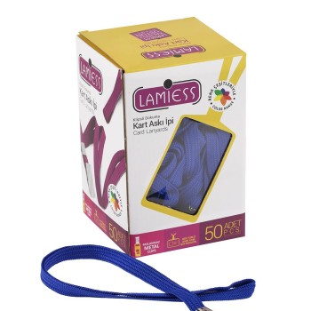 Lamiess Kart Askı İpi Paris Kancalı Lacivert 50'Li Lamiess Kart Askı İpi Paris Kancalı Lacivert 50'Li
