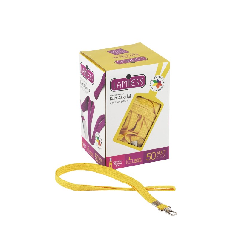 Lamiess Kart Askı İpi Paris Kancalı Sarı 50'Li perpa fiyat Lamiess Kart Askı İpi Paris Kancalı Sarı 50'Li fiyat teklifi al