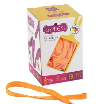 Lamiess Kart Askı İpi Paris Kancalı Turuncu  50'Li Lamiess Kart Askı İpi Paris Kancalı Turuncu  50'Li