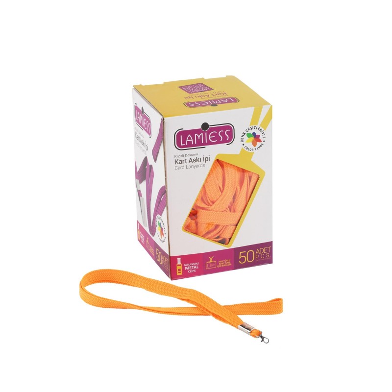 Lamiess Kart Askı İpi Paris Kancalı Turuncu  50'Li perpa fiyat Lamiess Kart Askı İpi Paris Kancalı Turuncu  50'Li fiyat teklifi al
