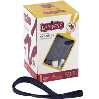 Lamiess Kart Askı İpi Plastik Kancalı Siyah 50'Li Lamiess Kart Askı İpi Plastik Kancalı Siyah 50'Li