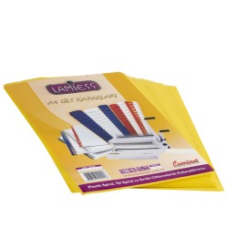 Lamiess  A-4 160 Mıc.Şeffaf Cilt Kapağı Şeffaf Sarı 100 'Lü