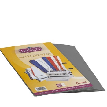 Lamiess  A-4 160 Mıc.Opak Cilt Kapağı Gri 100 'Lü