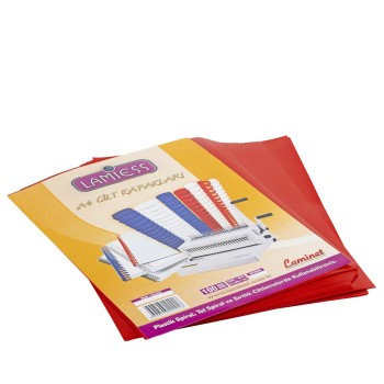 Lamiess  A-4 160 Mıc.Opak Cilt Kapağı Kırmızı 100 'Lü