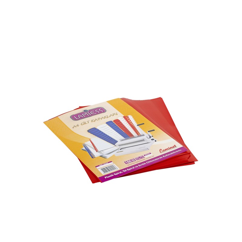 Lamiess  A-3 160 Mıc.Opak Cilt Kapağı Kırmızı 100 'Lü fiyat teklifi al