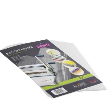 Lamiess  A-4 500 Mıc.Pp Cilt Kapağı Beyaz 50 'Li