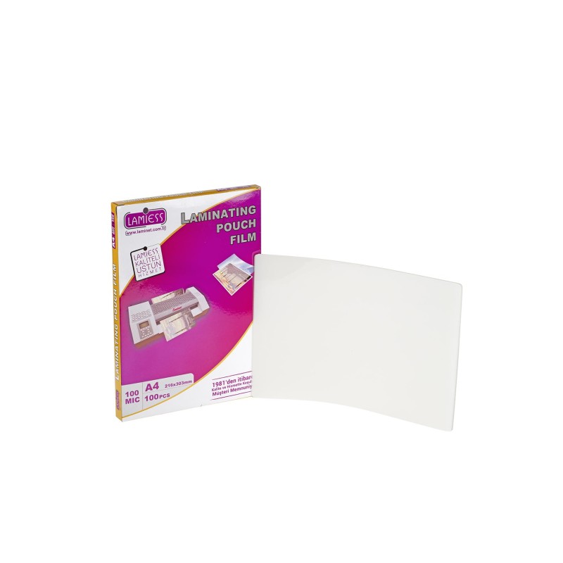 Lamiess  A-4 100 Mıc.Mat Polyester Laminasyon Filmi 100'Lü fiyat teklifi al