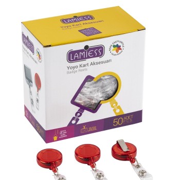 Lamiess Lms 351 Yuvarlak Yoyo Şeffaf Kırmızı 50'Li Lamiess Lms 351 Yuvarlak Yoyo Şeffaf Kırmızı 50'Li