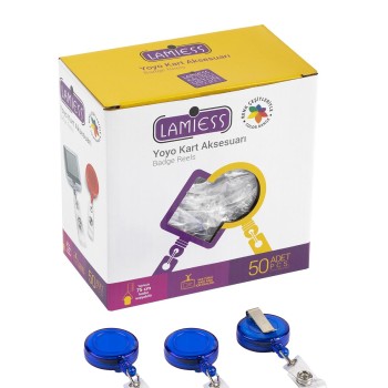 Lamiess Lms 351 Yuvarlak Yoyo Şeffaf Mavi  50'Li Lamiess Lms 351 Yuvarlak Yoyo Şeffaf Mavi  50'Li