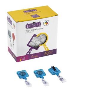 Lamiess Lms 363 Kare Yoyo Şeffaf Mavi 50'Li Lamiess Lms 363 Kare Yoyo Şeffaf Mavi 50'Li